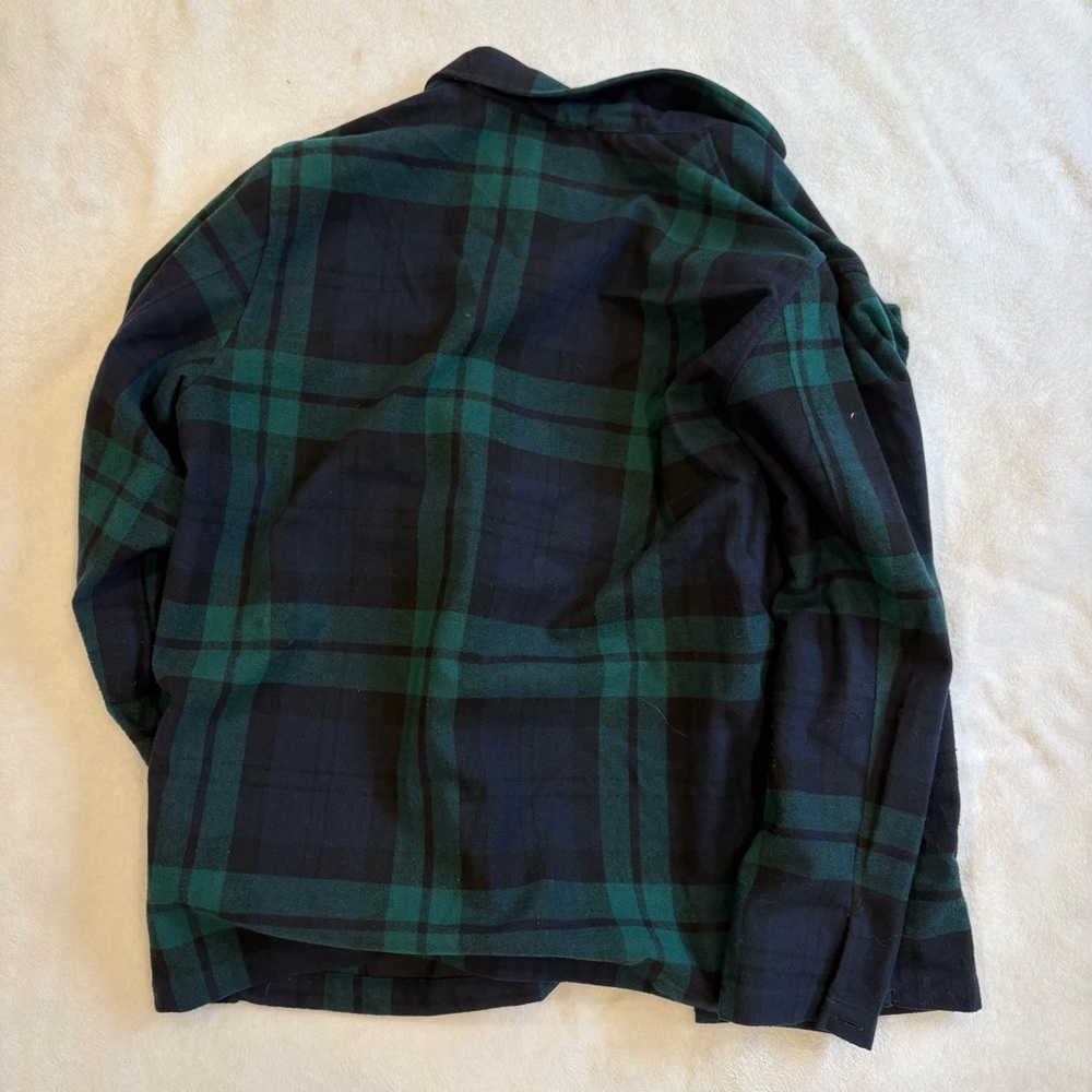 GAP Green and Blue Plaid Heavyweight Flannel XL Tall - Picture 4 of 4
